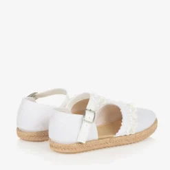 Pisamonas Espadrilles|Espadrilles*Girls White Lacey Espadrilles