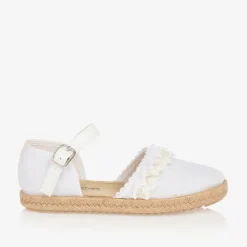 Pisamonas Espadrilles|Espadrilles*Girls White Lacey Espadrilles