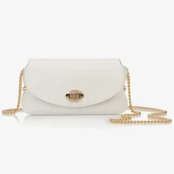 Zaccone Bags*Girls White Leather Bag (18cm)
