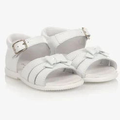Childrens Classics Sandals|Sandals*Girls White Leather Sandals