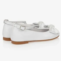 Childrens Classics Bar Shoes|Bar Shoes*Girls White Leather Shoes