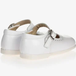 Early Days Traditional Shoes|First Walkers*Girls White Leather Shoes