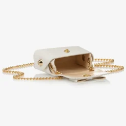 Zaccone Bags*Girls White Mini Shoulder Bag (8cm)