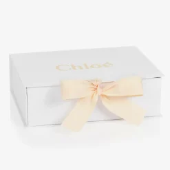 Chloé Babysuits*Girls White Organic Cotton Babysuit Gift Set