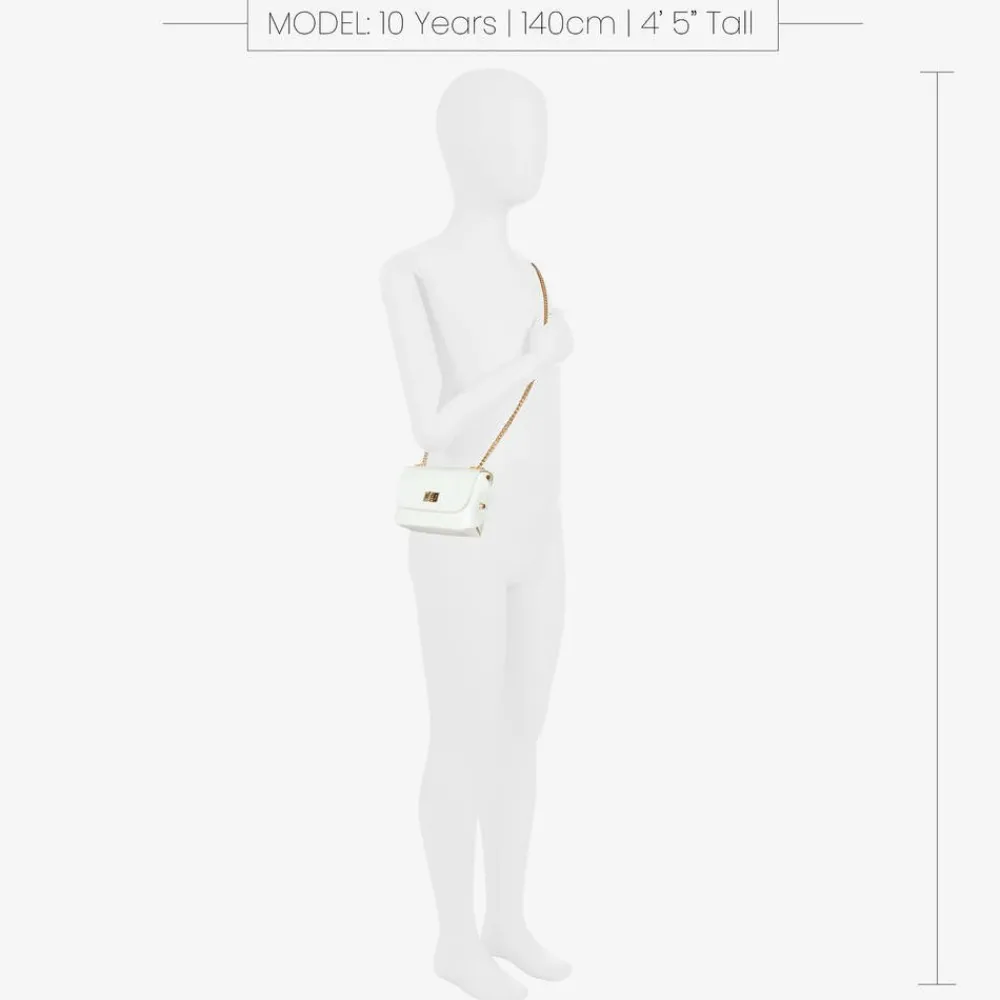 Zaccone Bags*Girls White Patent Leather Bag (12cm)