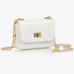 Zaccone Bags*Girls White Patent Leather Bag (12cm)