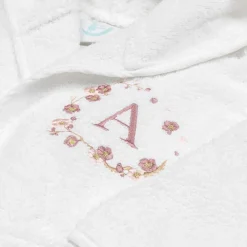 Paint My Dreams Towels & Robes|Gifts*Girls White Personalised Blossom Bathrobe