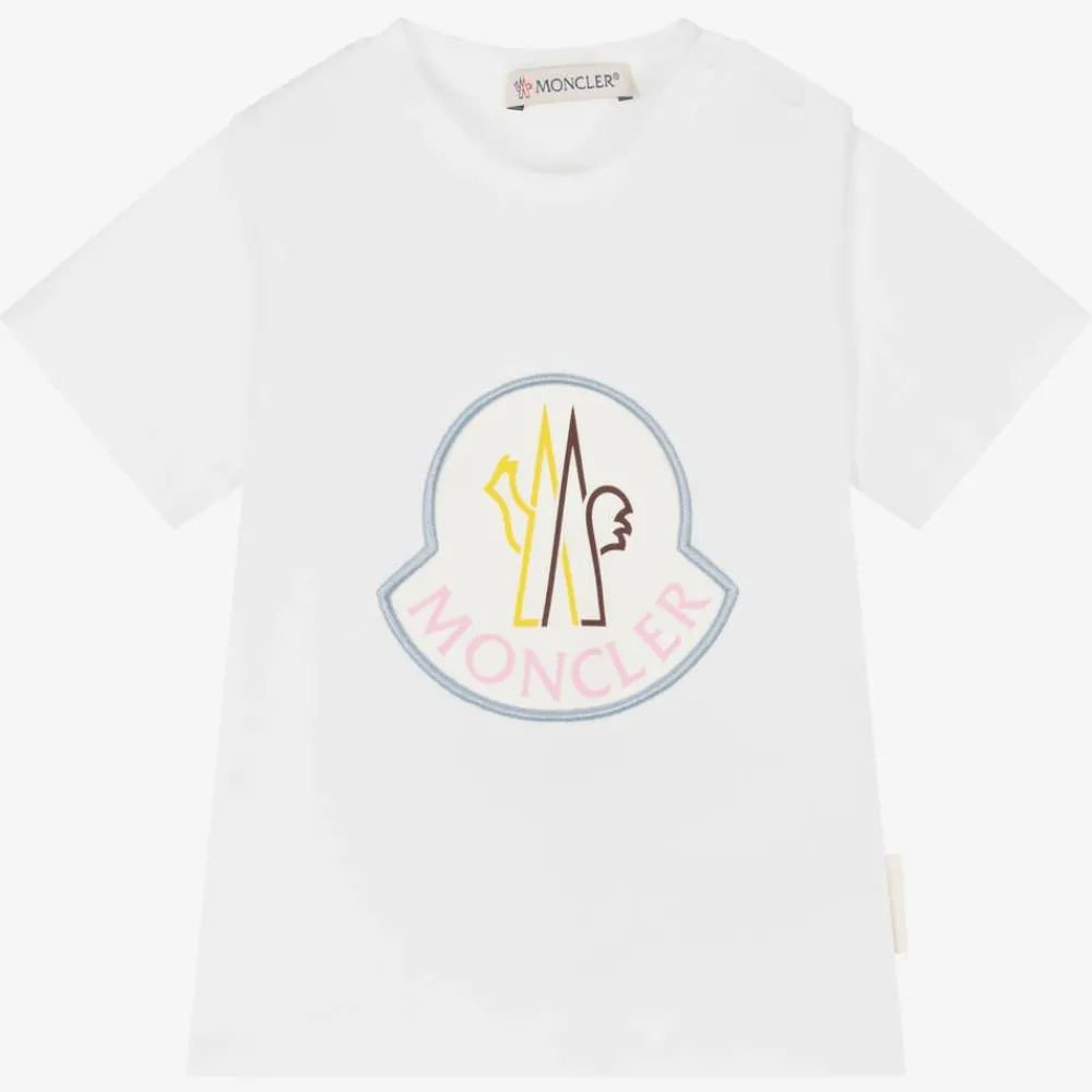 Moncler Enfant Tops*Girls White T-Shirt
