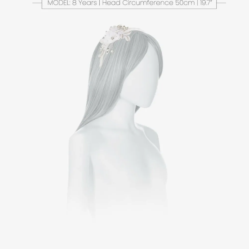Sevva Hair Accessories*Girls White Tulle Flower Hairband