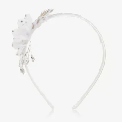 Sevva Hair Accessories*Girls White Tulle Flower Hairband