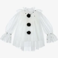 Tutu du Monde Costumes*Girls White Tulle Harlequin Top