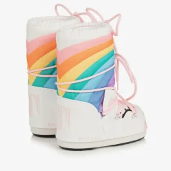 Moon Boot Snow Boots|Snow Boots*Girls White Unicorn Rainbow Snow Boots
