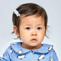 Bowtique London Hair Accessories*Girls White Velvet Bow Hair Clips (2 Pack)