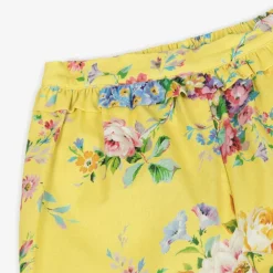 Rock Your Baby Shorts*Girls Yellow Cotton Floral Shorts
