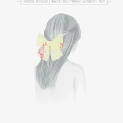 Phi Clothing Hair Accessories*Girls Yellow Floral Cotton Hair Clip (16cm)