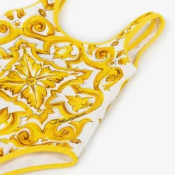 Dolce amp; Gabbana Swimwear|Swimwear*Girls Yellow Majolica Swimsuit