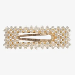 Milledeux Hair Accessories*Gold & Pearl Hair Clip (8cm)