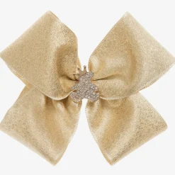 Cute Cute Hair Accessories*Gold Bow Hairclip (10cm)