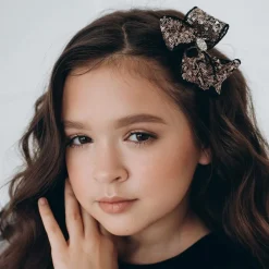 Cute Cute Hair Accessories*Gold Bow Hairclip (11cm)