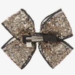 Cute Cute Hair Accessories*Gold Bow Hairclip (11cm)