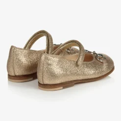 Gucci Pumps & Ballerinas*Gold Glitter Ballerina Shoes