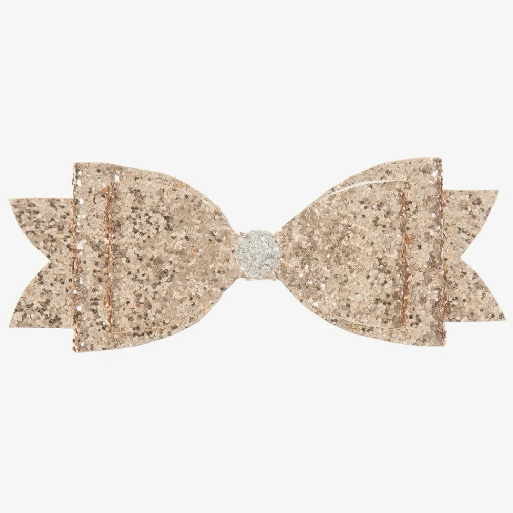 Cute Cute Hair Accessories*Gold Glitter Hairclip (14cm)