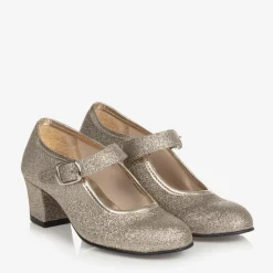 Childrens Classics Wedges & Heels|Wedges & Heels*Gold Glitter Heeled Shoes