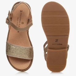 Childrens Classics Sandals*Gold Glitter Leather Sandals