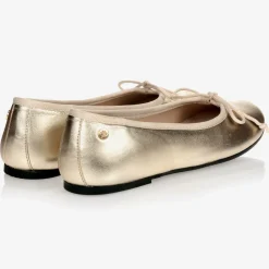 Manuela de Juan Pumps & Ballerinas|Pumps & Ballerinas*Gold Leather Ballerina Flats