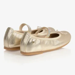 Manuela de Juan Pumps & Ballerinas*Gold Leather Gem Strap Pumps