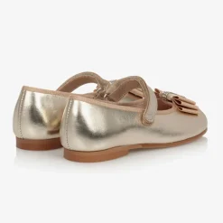 Childrens Classics Bar Shoes|Bar Shoes*Gold Leather Shoes