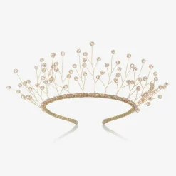 Sienna Likes To Party Hair Accessories*Gold Micheangela Crystal Tiara