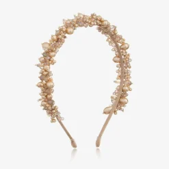 Sienna Likes To Party Hair Accessories*Gold Pearl & Crystal Hairband