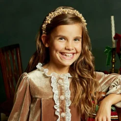 Sienna Likes To Party Hair Accessories*Gold Pearl & Crystal Hairband