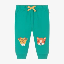 Frugi Trousers*Green Cotton Animal-Patch Joggers
