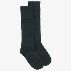 Carlomagno Socks*Green Cotton Knee Length Socks