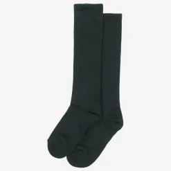 Carlomagno Socks*Green Cotton Knee Length Socks