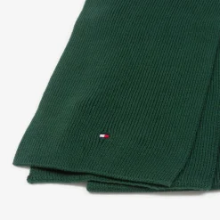 Tommy Hilfiger Scarves|Scarves*Green Cotton Knit Flag Logo Scarf