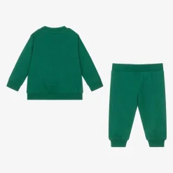 Moschino Baby Tracksuits|Tracksuits*Green Cotton Teddy Bear Tracksuit