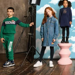 Moschino Kid-Teen Tracksuits|Tracksuits*Green Cotton Varsity Tracksuit