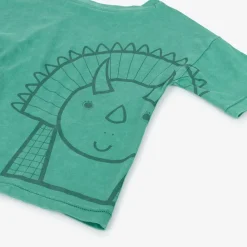 Roarsome Tops*Green Dinosaur Organic Cotton T-Shirt