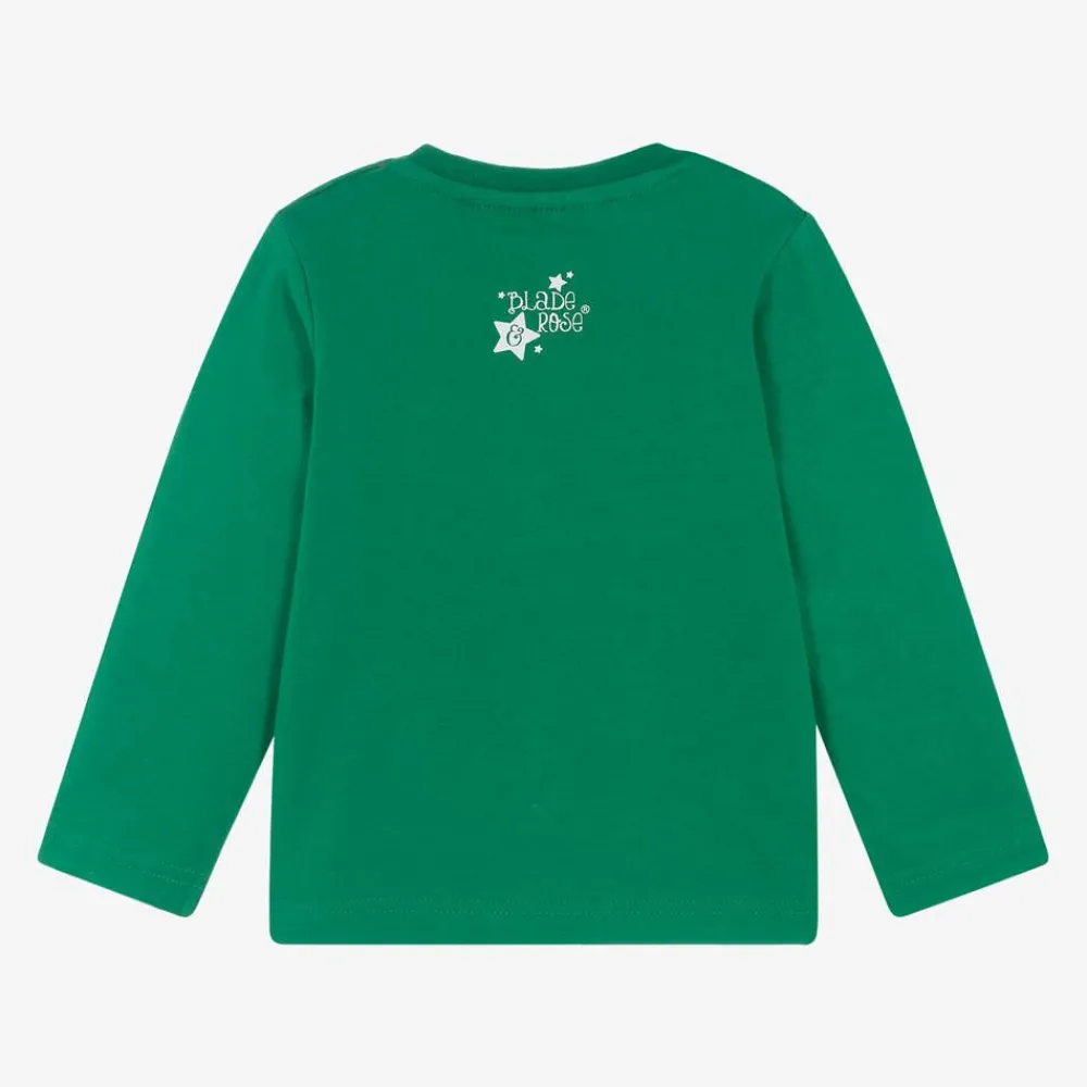 Blade amp; Rose Tops*Green Festive Snowman Cotton Top
