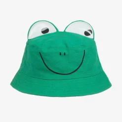 Stella McCartney Kids Hats|Hats*Green Frog Cotton Sun Hat