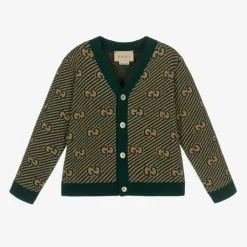 Gucci Tops|Tops*Green GG Wool Baby Cardigan