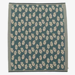 The Bonniemob Blankets & Shawls*Green Leaf Cotton & Cashmere Blanket (83cm)