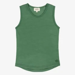 Smalls Merino Tops*Green Merino Wool Vest Top