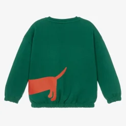 Mini Rodini Tops|Tops*Green Organic Cotton Dog Print Sweatshirt