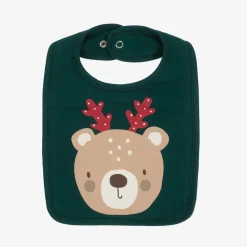 NAME IT Feeding Accessories*Green Organic Cotton Festive Motif Bib