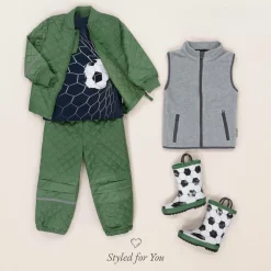 CeLaVi Coats & Jackets|Coats & Jackets*Green Quilted Jacket & Trouser Set