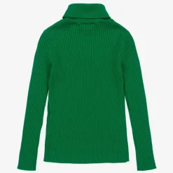 Gucci Tops*Green Ribbed Wool Roll Neck Sweater